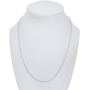 Estate Sterling Silver 925 0.8mm Snake Chain Necklace 19"